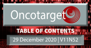 Oncotarget Issue #52 Table of Contents