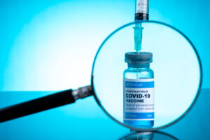 Coronavirus vaccine with medical health care concept